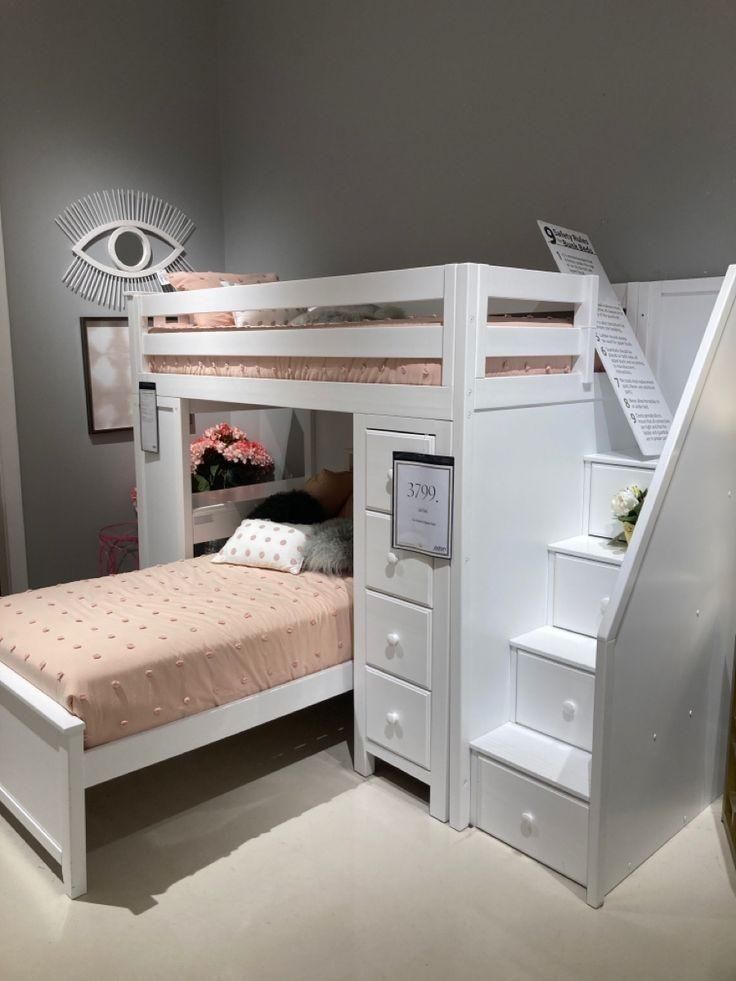 تخت دو طبقه نوجوان پله منبری|تخت و سرویس خواب|خاوران, |دیوار