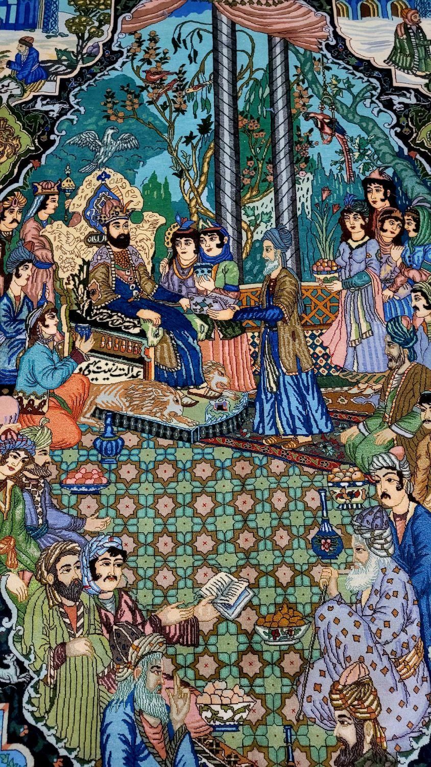 تابلو فرش دستباف ۶ متری سلطان محمود وفردوسی شاهکار|تابلو فرش|تهران, پونک|دیوار