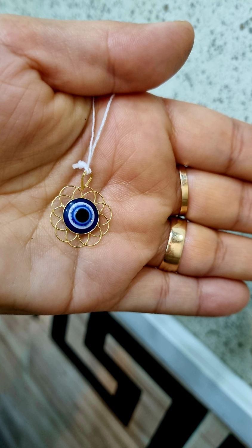 چشم نظر با اویز پولکی طلا|جواهرات|دزفول, |دیوار