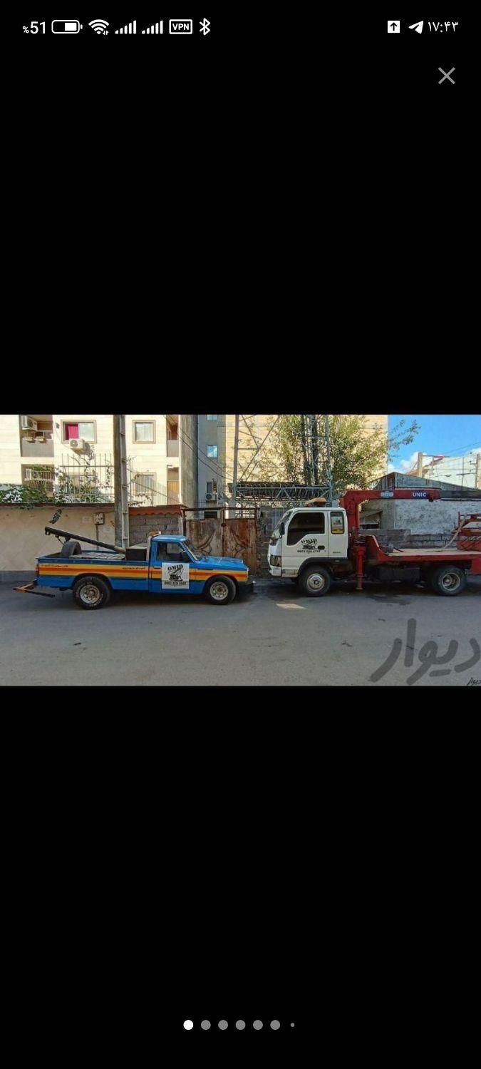 جرثقیل‌ خودروبر ید‌کش امدادخودرو چرخگیر شبانه روزی|خدمات حمل و نقل|رشت, جهاد|دیوار