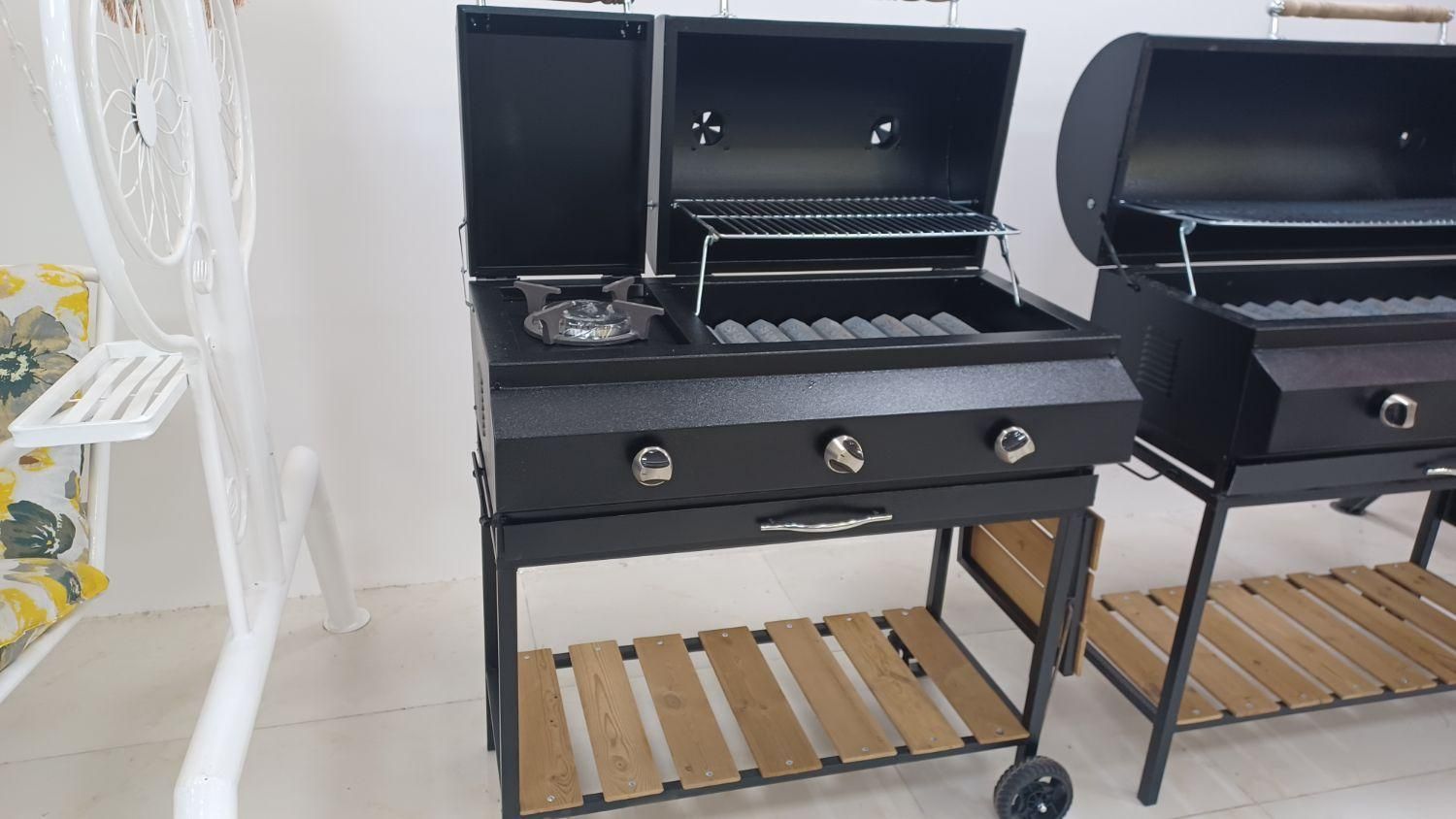 باربیکیو ۸۰ سانتی پلوپز دار گازی زغالی دومنظوره|اجاق گاز و لوازم برقی پختوپز|چهارباغ, |دیوار