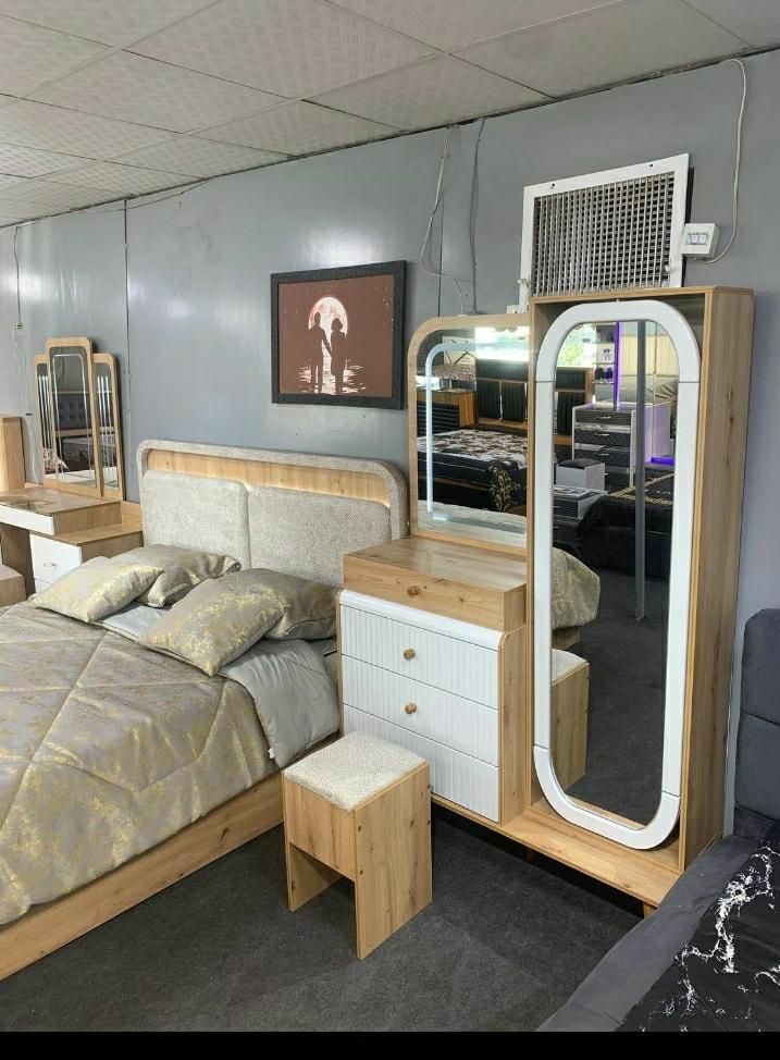 سرویس خواب کارلینو دو و تک نفره نگین ۲۰|تخت و سرویس خواب|مشکین‌دشت, |دیوار