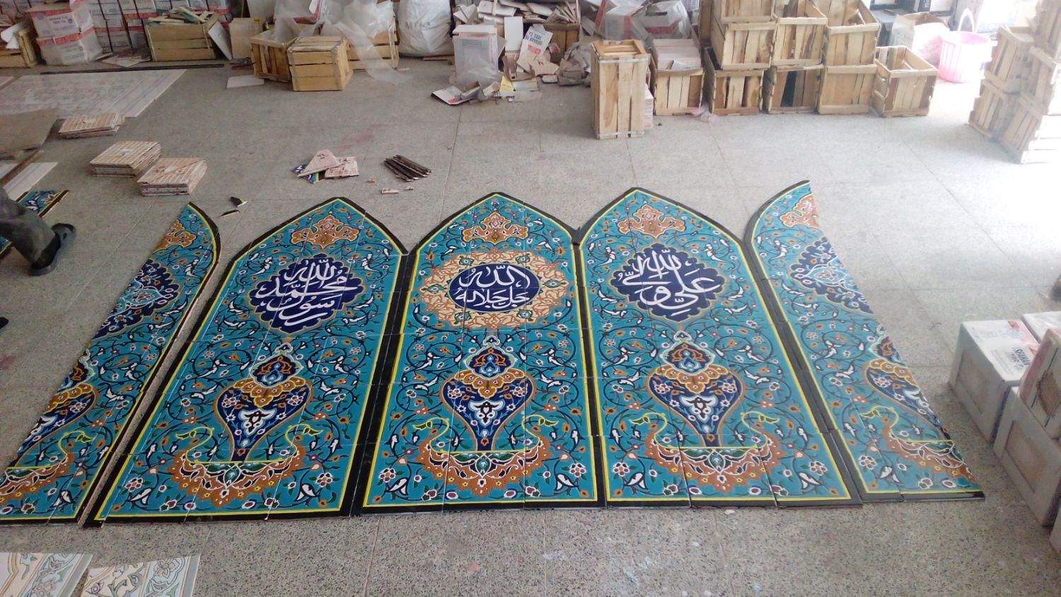 کاشی سنتی کاشی مساجد کاشی هفت رنگ|مصالح و تجهیزات ساختمان|اصفهان, دهنو|دیوار