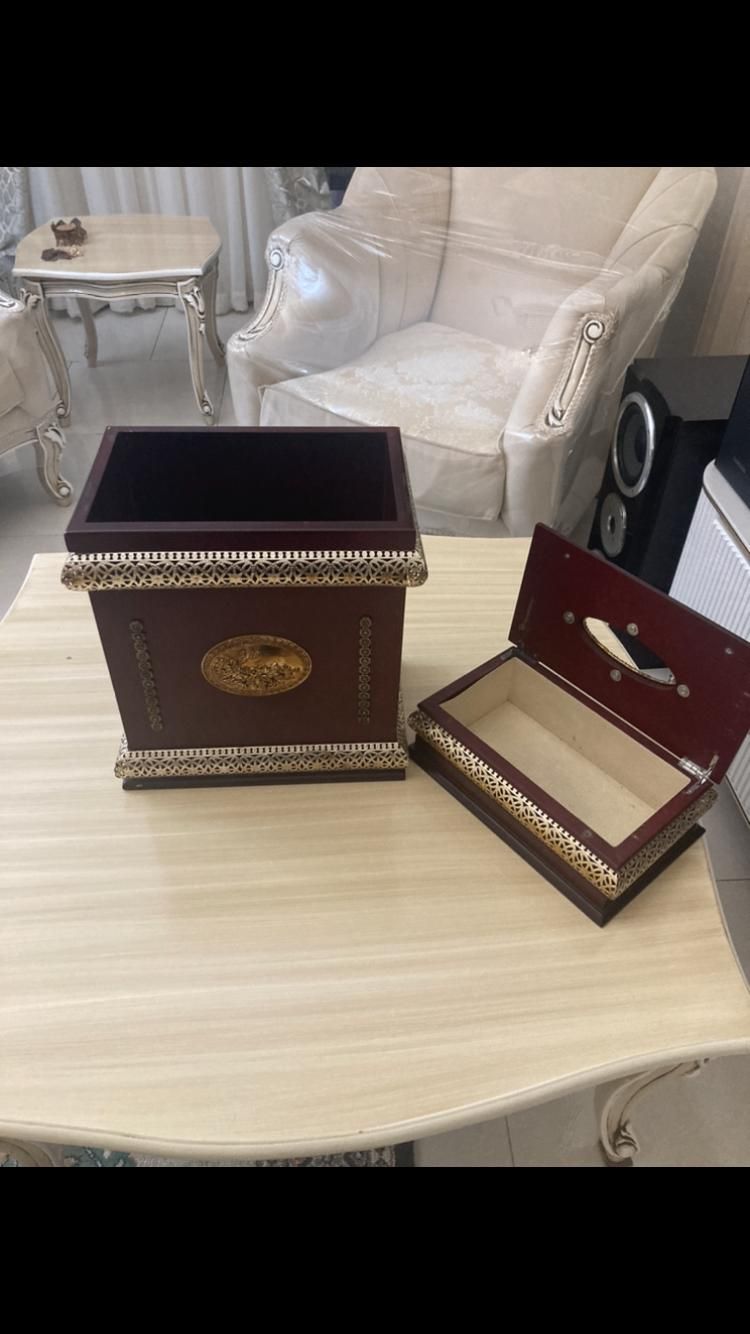 سطل و جای دستمال چوبی|صنایع دستی و سایر لوازم تزئینی|تهران, دردشت|دیوار