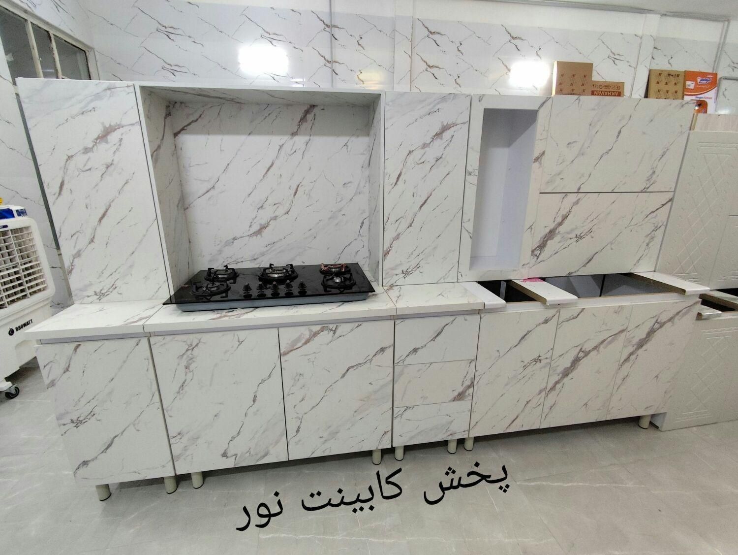 کابینت آماده+سینک 2لگن+هودلمسی+گاز5شعله|مصالح و تجهیزات ساختمان|کرج, مصباح|دیوار