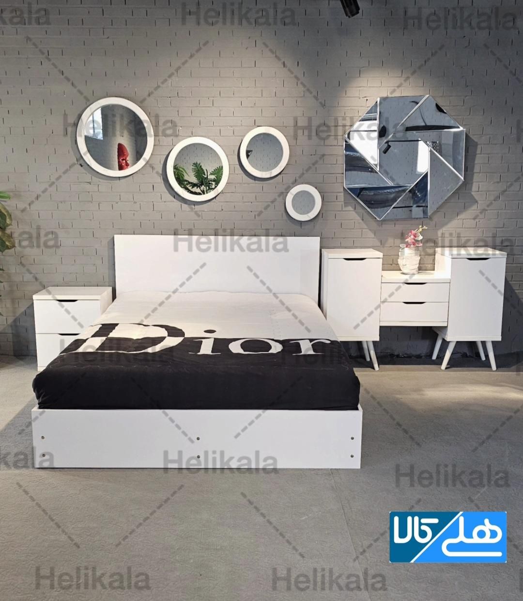 سرویس تخت خواب ام دی اف دونفره IKEA دو نفره mdf|تخت و سرویس خواب|تهران, سعادت‌آباد|دیوار