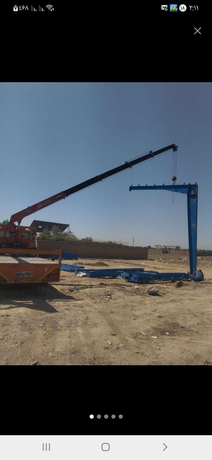 جرثقیل خاوراجاره دکل بلندهمراه باسبدشهروشهرستان|خدمات حمل و نقل|مشهد, جاهد شهر|دیوار