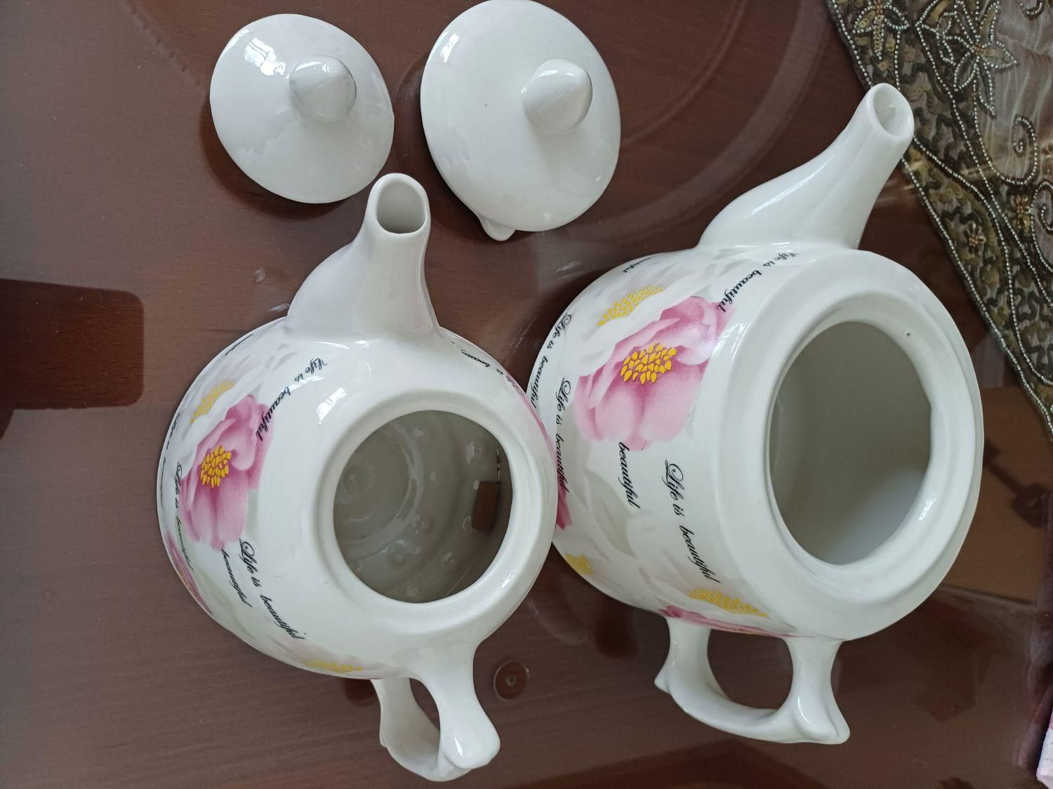 ست کتری و قوری چینی مقاوم به حرارت نو تو کارتن|قوری، کتری، قهوه‌ساز دستی|تهران, دهکده المپیک|دیوار