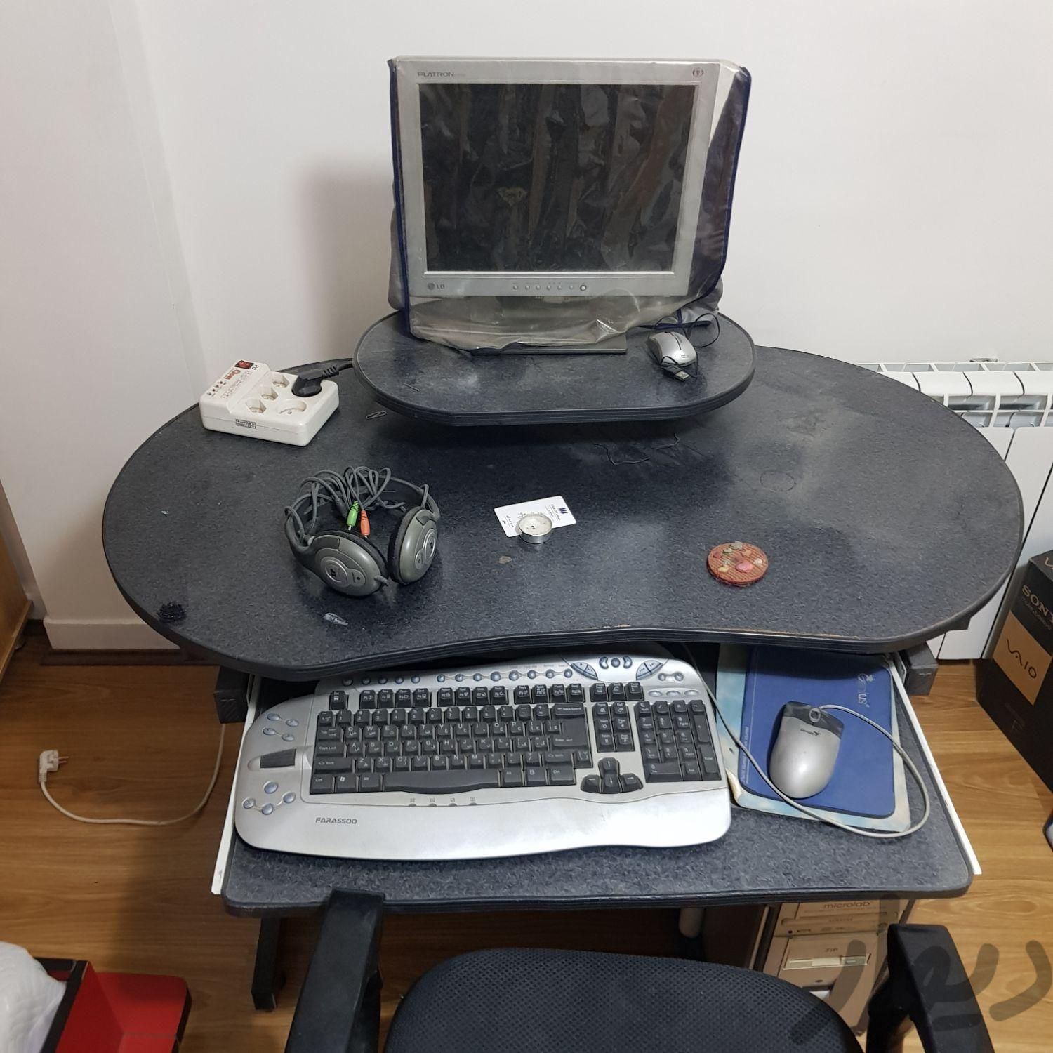 کامپوتر کاملا سالم همراه میز و صندلی نو|رایانه رومیزی|تهران, حکیمیه|دیوار