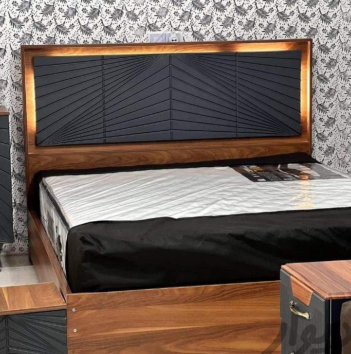 سرویس خواب تمام mdf مشکی/ فروشگاه تخت و تشک آرام|تخت و سرویس خواب|کرج, منظریه|دیوار