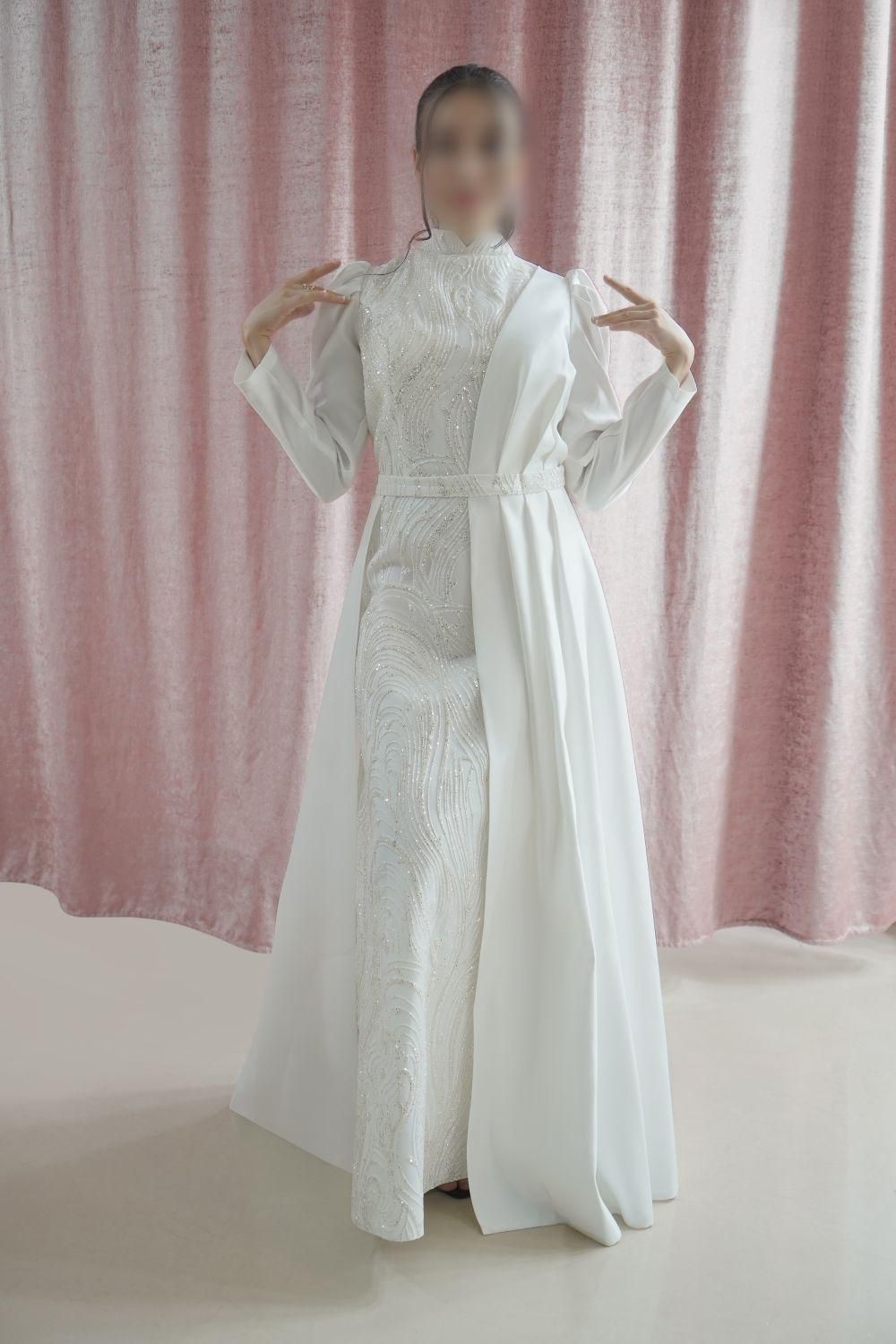 دامن کلوش ساتن حریر عروس مجلسی محضری|لباس|مشهد, حجت|دیوار