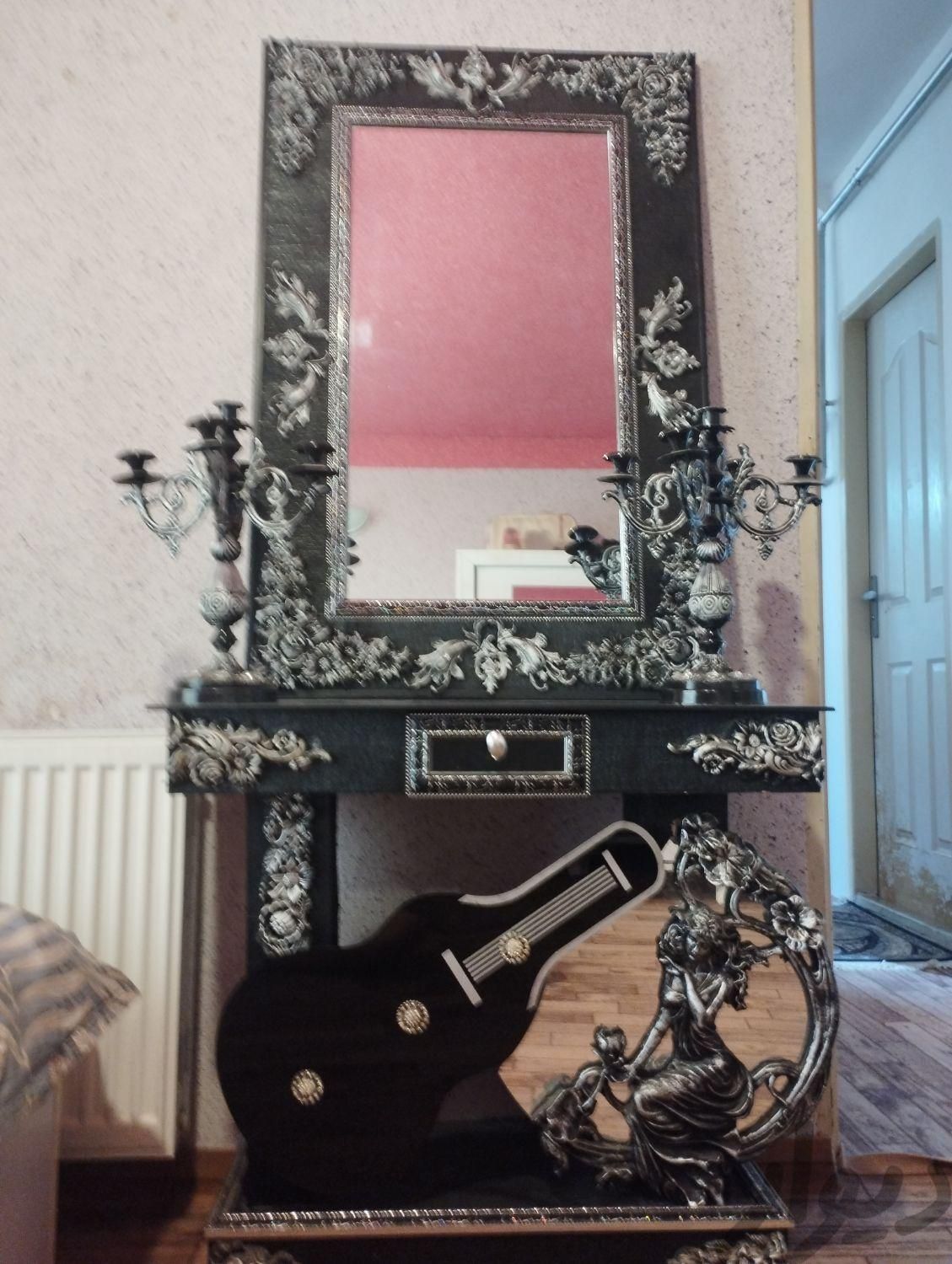 آینه کنسول با شمدانی|آینه|میاندوآب, |دیوار