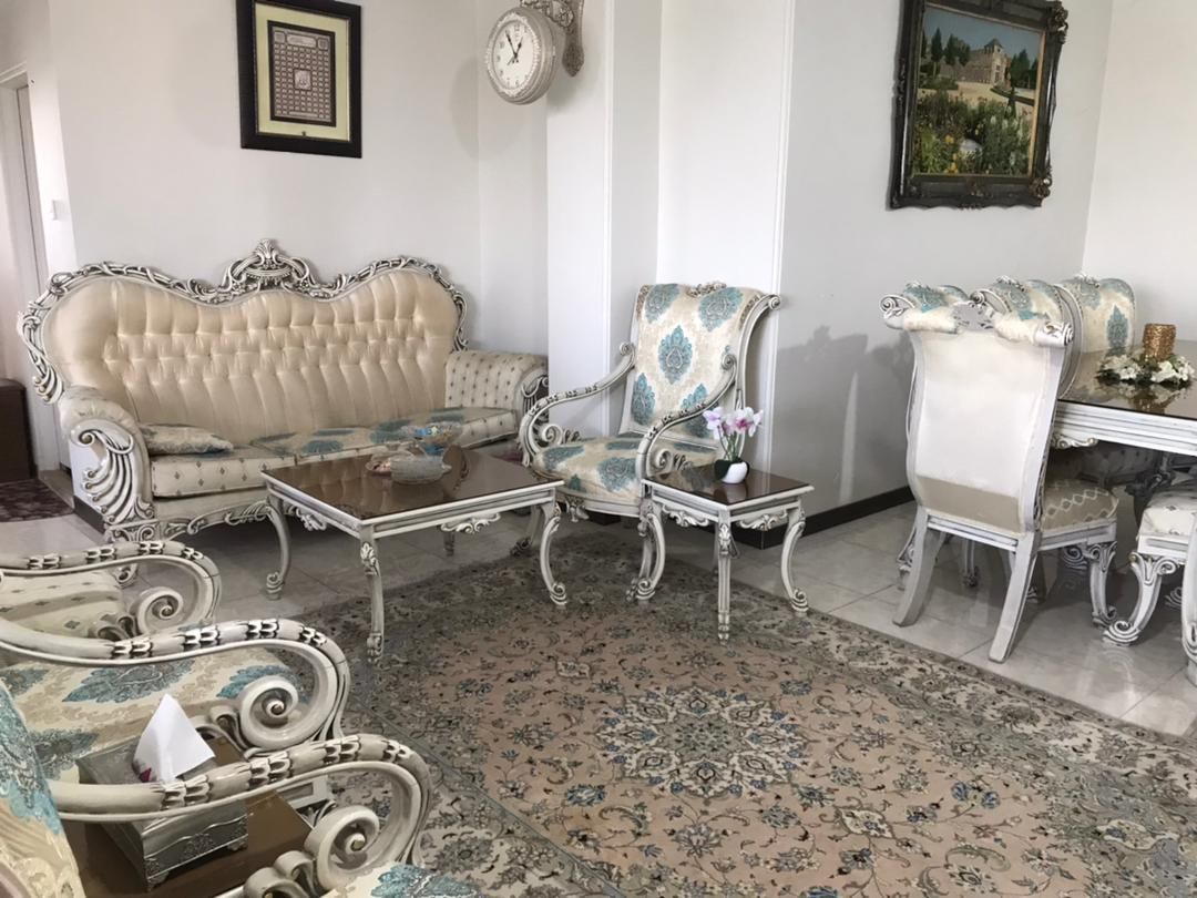 ۱۷نفر نشیمن چوب راش گرجستان روکوب سفارشی|مبلمان خانگی و میز عسلی|کرج, مهرشهر - فاز ۳|دیوار