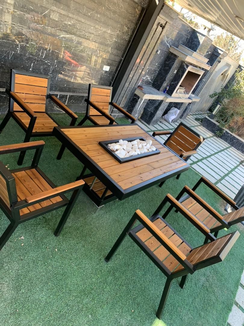 میز آتش دان صندل باغی آتشدان آتشکده گازی کد 889|کافیشاپ و رستوران|چهارباغ, |دیوار