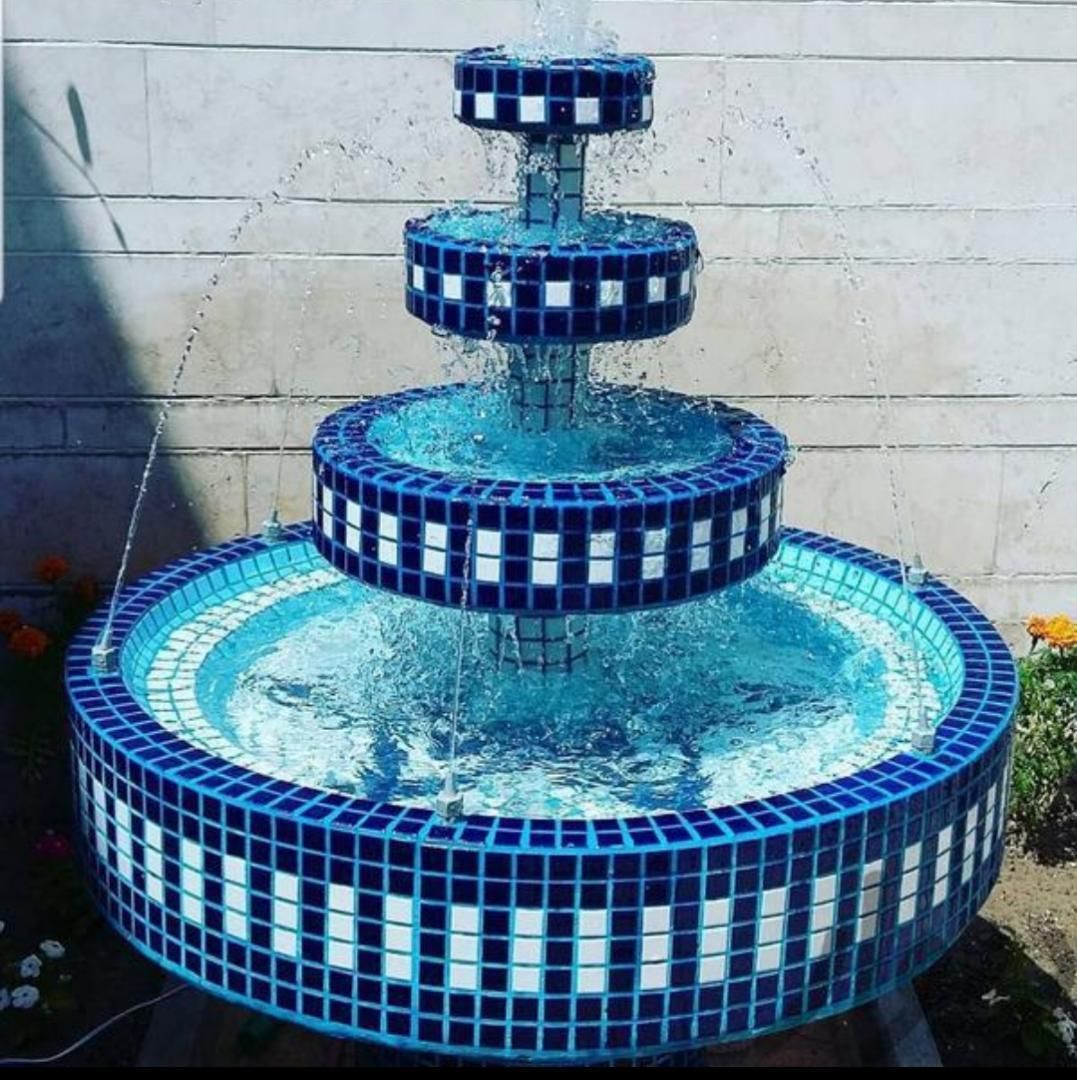 آبنما کاشیکاری فرشتگان چراغخور سرامیکی سنتی|مصالح و تجهیزات ساختمان|یزد, |دیوار