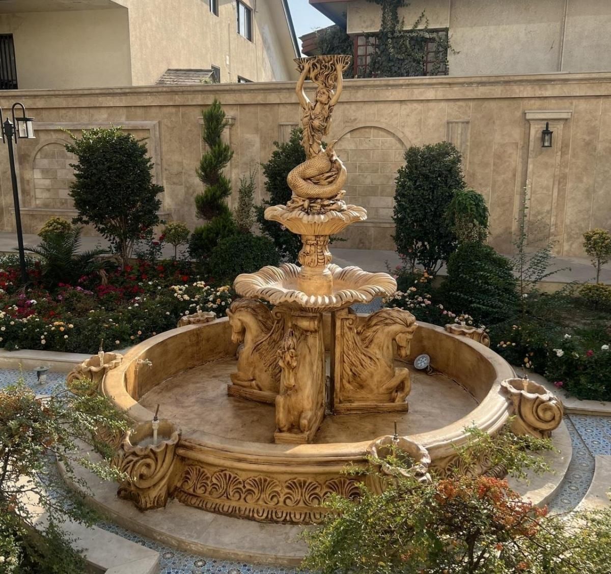 آبنما پاشوردار فرشتگان بتنی فایبرگلاس مجلل مقاوم|مصالح و تجهیزات ساختمان|شیراز, ابیوردی|دیوار