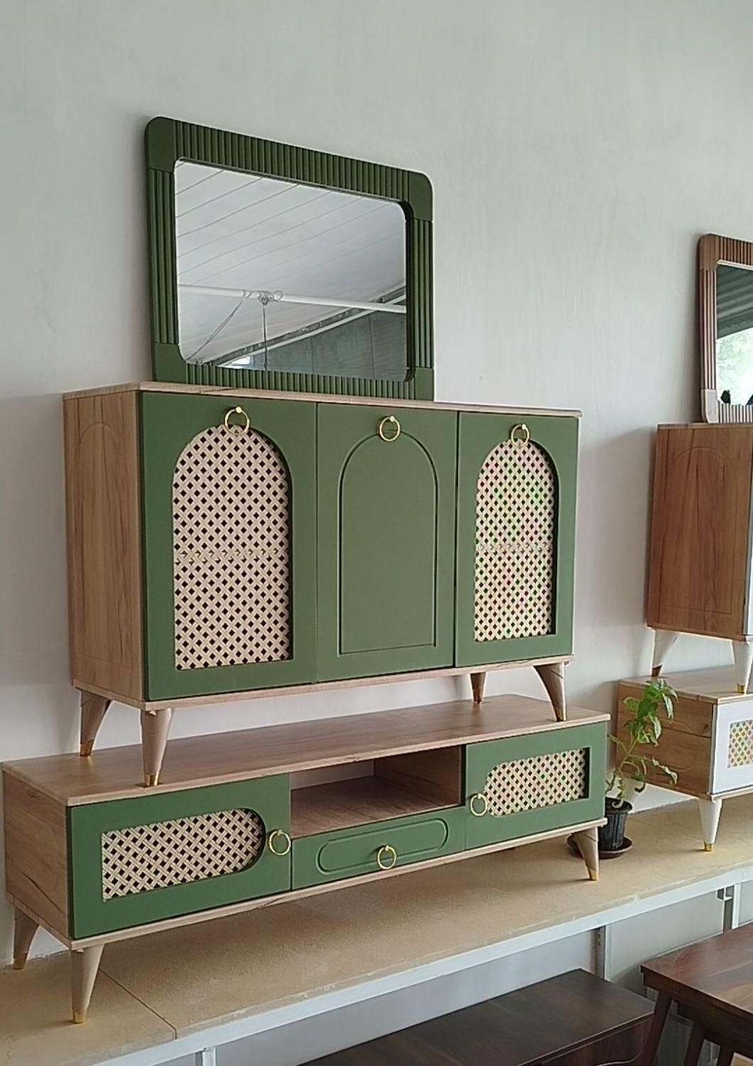 کنسول با میز تلویزیون مدل حصیری|بوفه، ویترین، کنسول|اردبیل, |دیوار