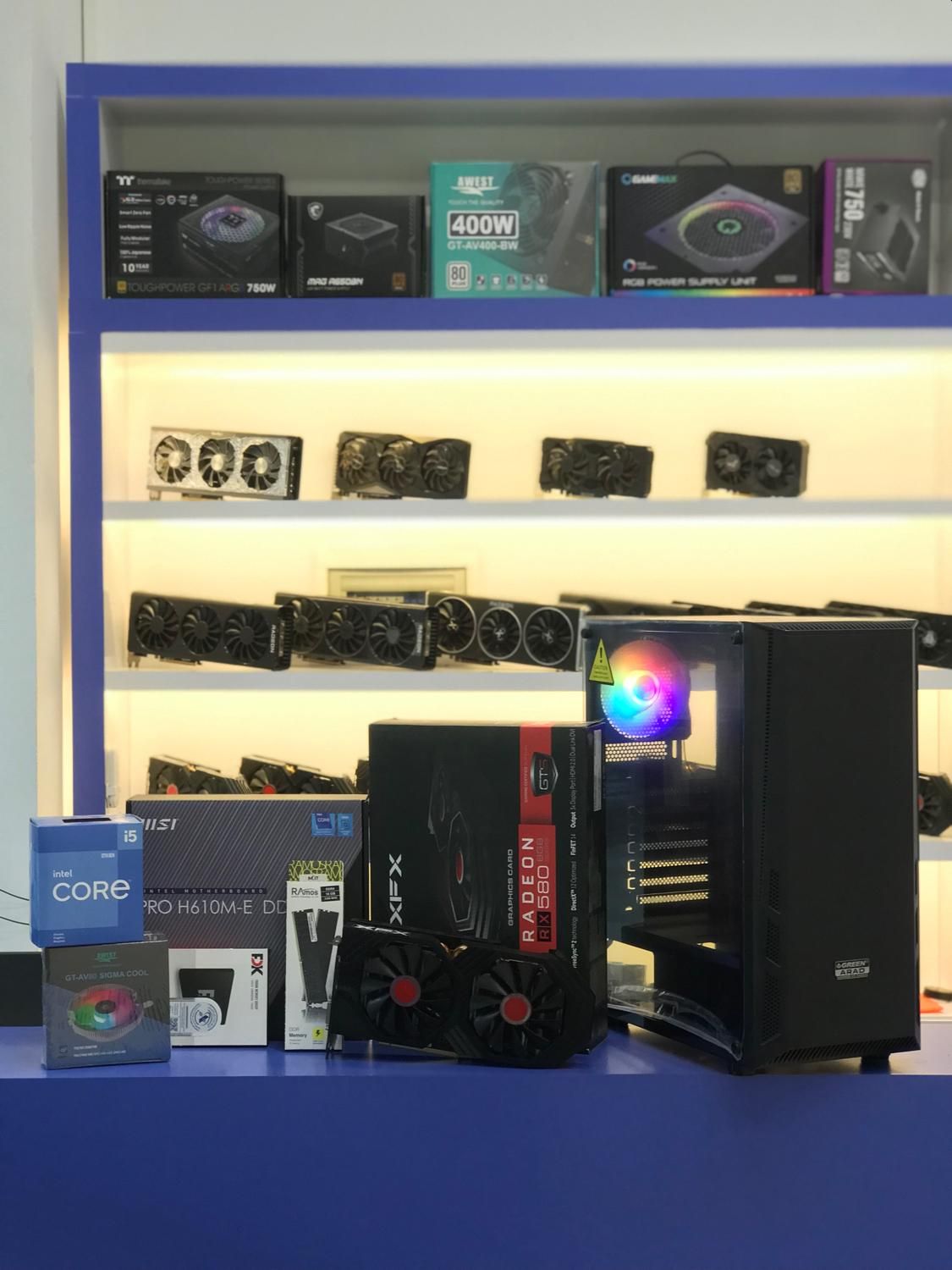 کیس گیمینگ نسل 12 با 12400F و rx580 اقساطی|رایانه رومیزی|مشهد, عامل|دیوار