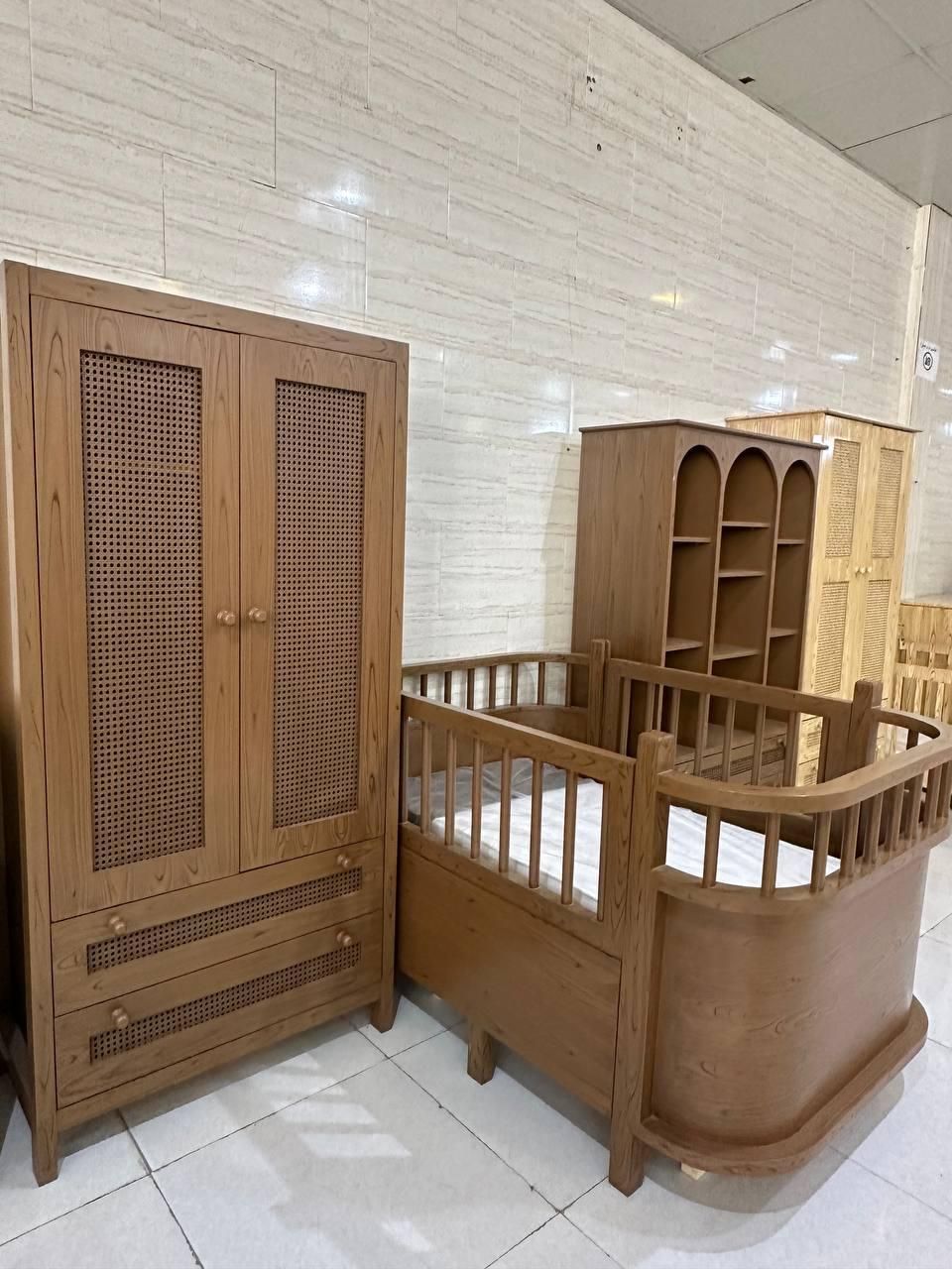 سرویس چوب رنگ الارو2 سیسمونی فسقلی|اسباب و اثاث بچه|مشهد, توس|دیوار