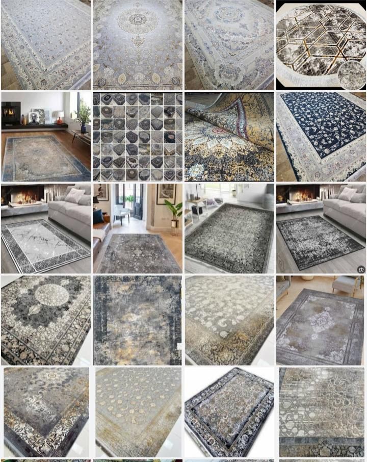 فرش .6و9و12متری هم شکل ست کامل طوسی مهر۴۳|فرش|بوشهر, |دیوار