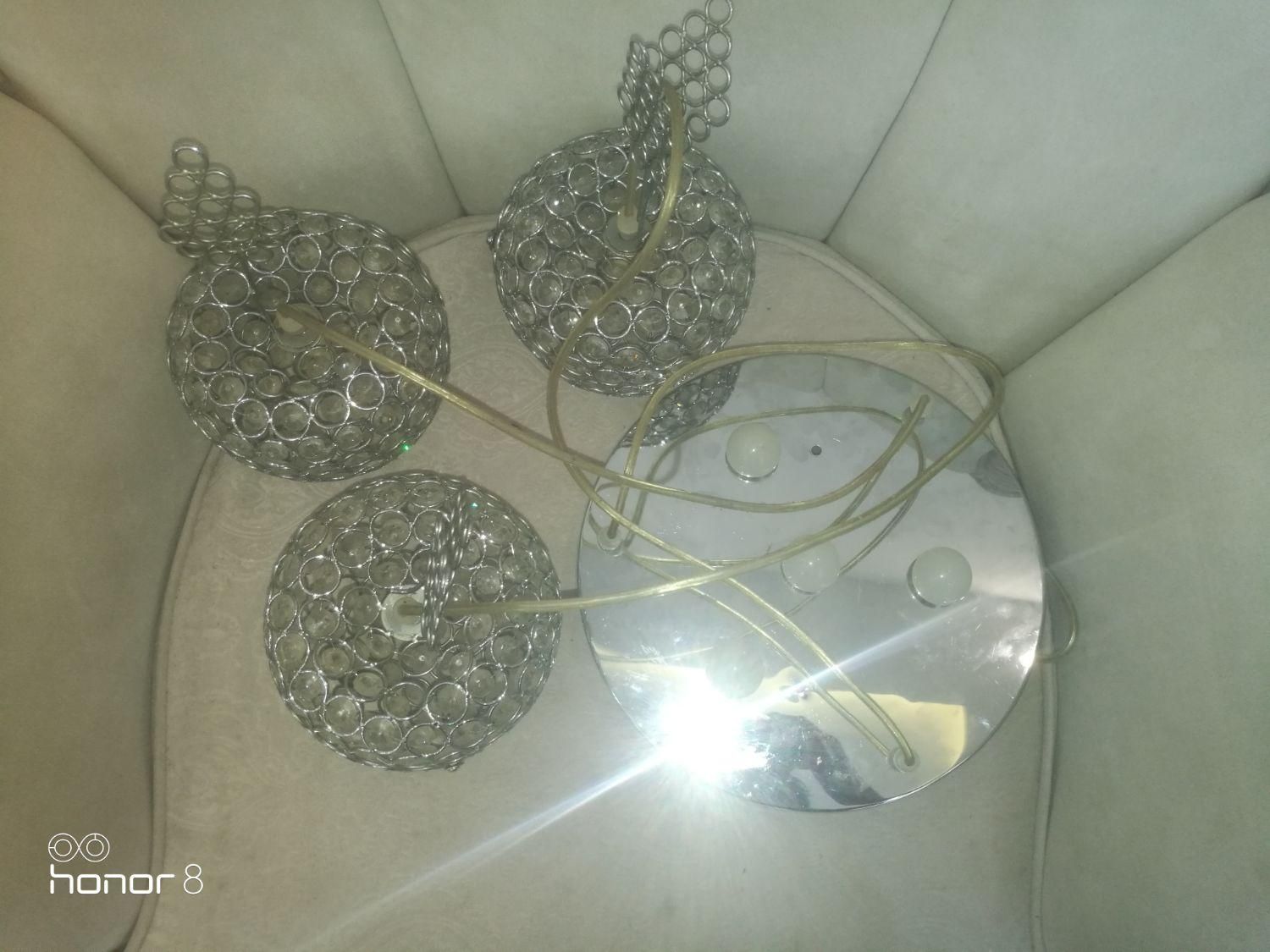 لوستر مدرن کریستالی سه شعله smd مدل سیب APELL|لوستر و چراغ آویز|مشهد, توس (بلوار توس)|دیوار