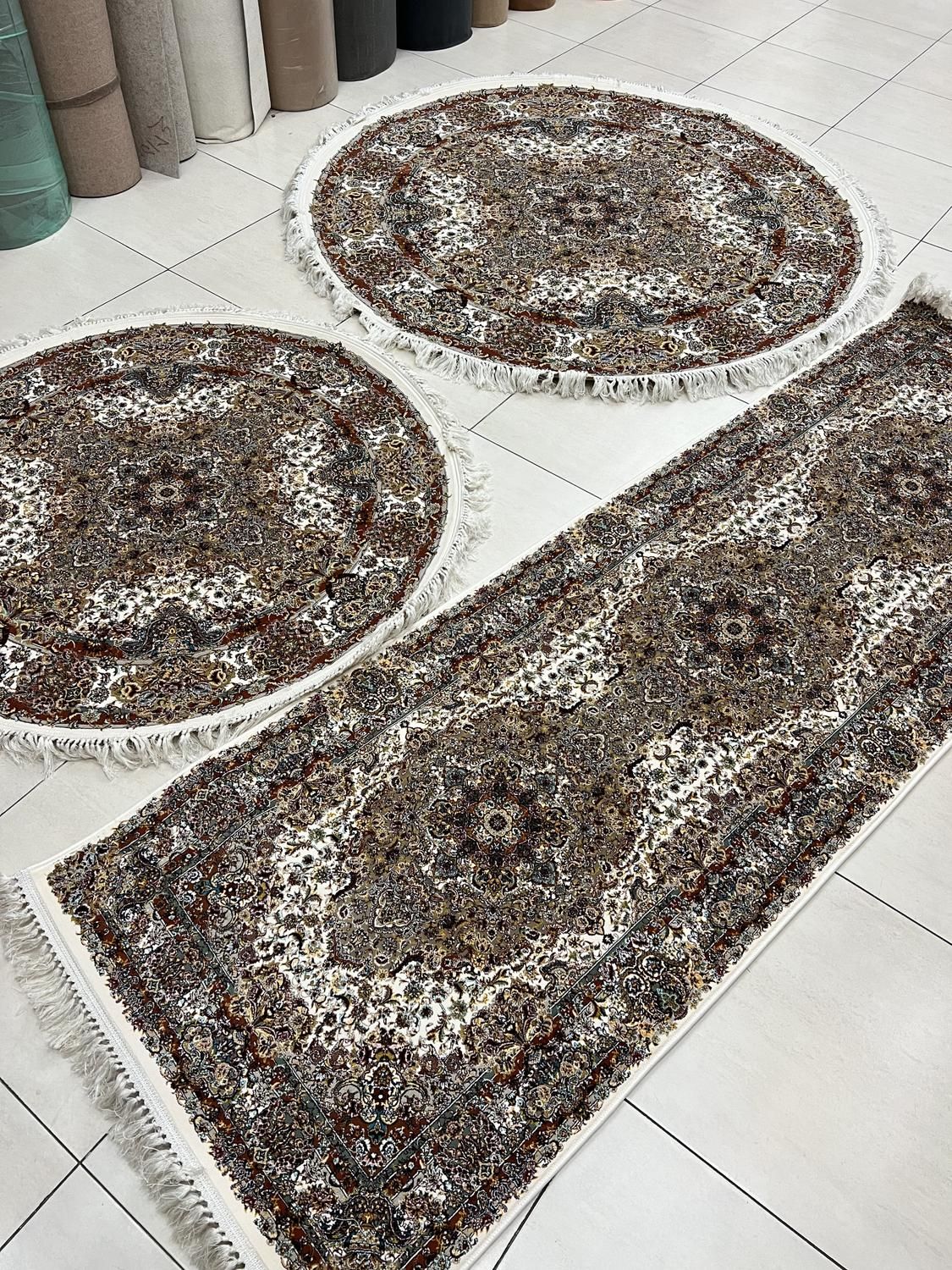 فرش سالاری کرم قالی تارا ( ست کامل فول موجود)|فرش|تبریز, |دیوار