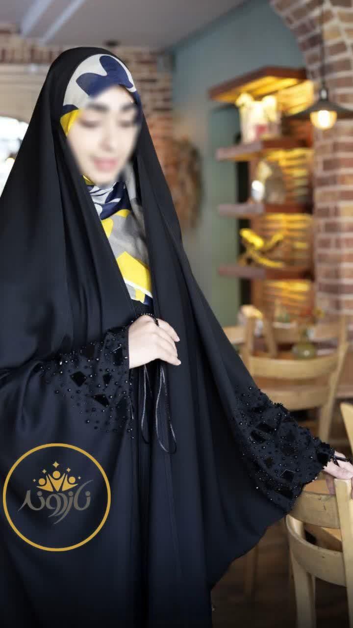 چادر مشکی عبایی عربی نگین دار،ساده کد 765DZ|لباس|دزفول, |دیوار