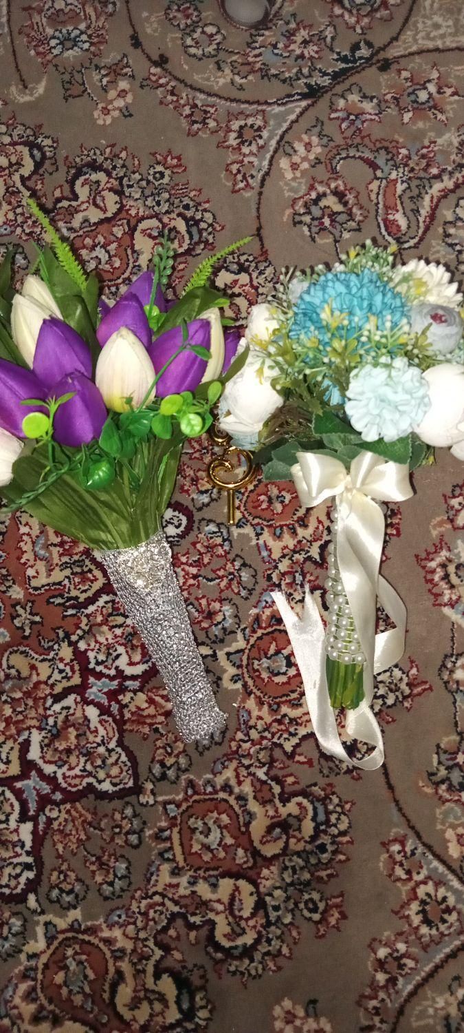 دو عدد گل عروس و داماد|گل مصنوعی|نسیم‌شهر, |دیوار