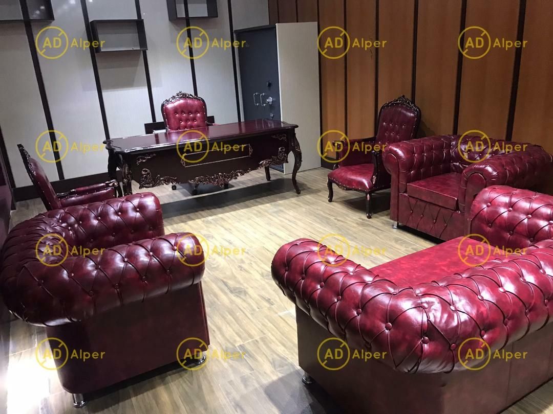 مبلمان اداری نیم ست مبل اداری چستر کلاسیک|دفتر کار|چهاردانگه (تهران), |دیوار
