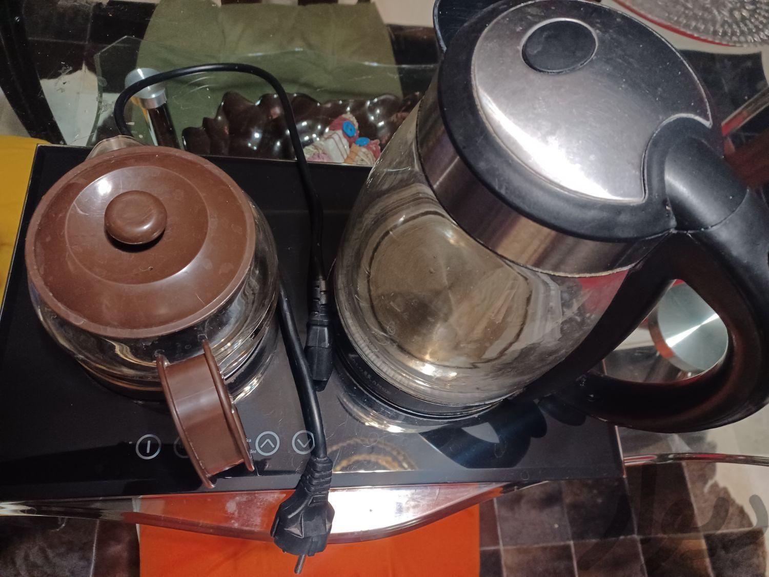 چای ساز برقی کاملا سالم با قوری فرانسه پیرکس|سماور، چای‌ساز و قهوه‌ساز|لواسان, |دیوار