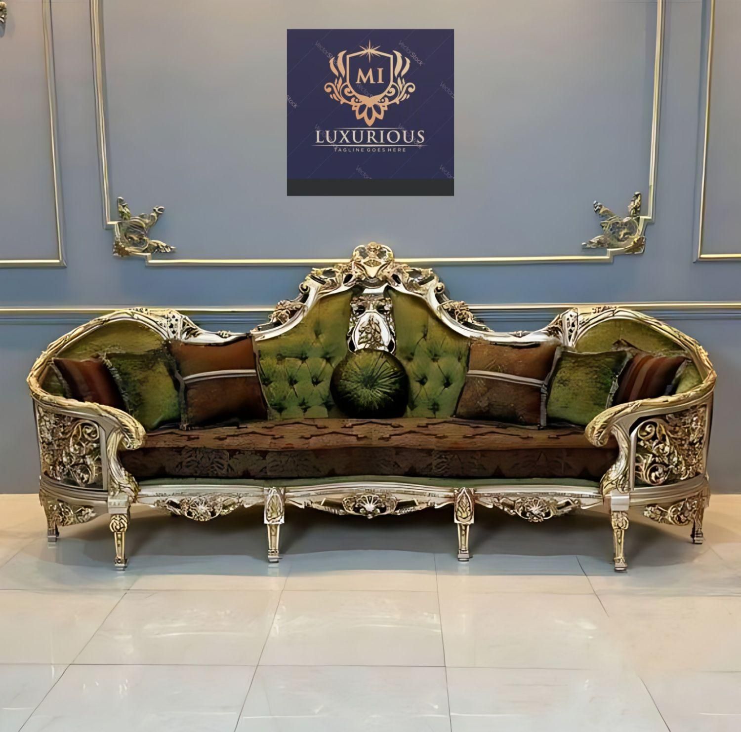 مبل مدل سه تیکه سلطان سلطنتی با قیمت خیلی مناسب|مبلمان خانگی و میز عسلی|قره ضیاالدین, |دیوار