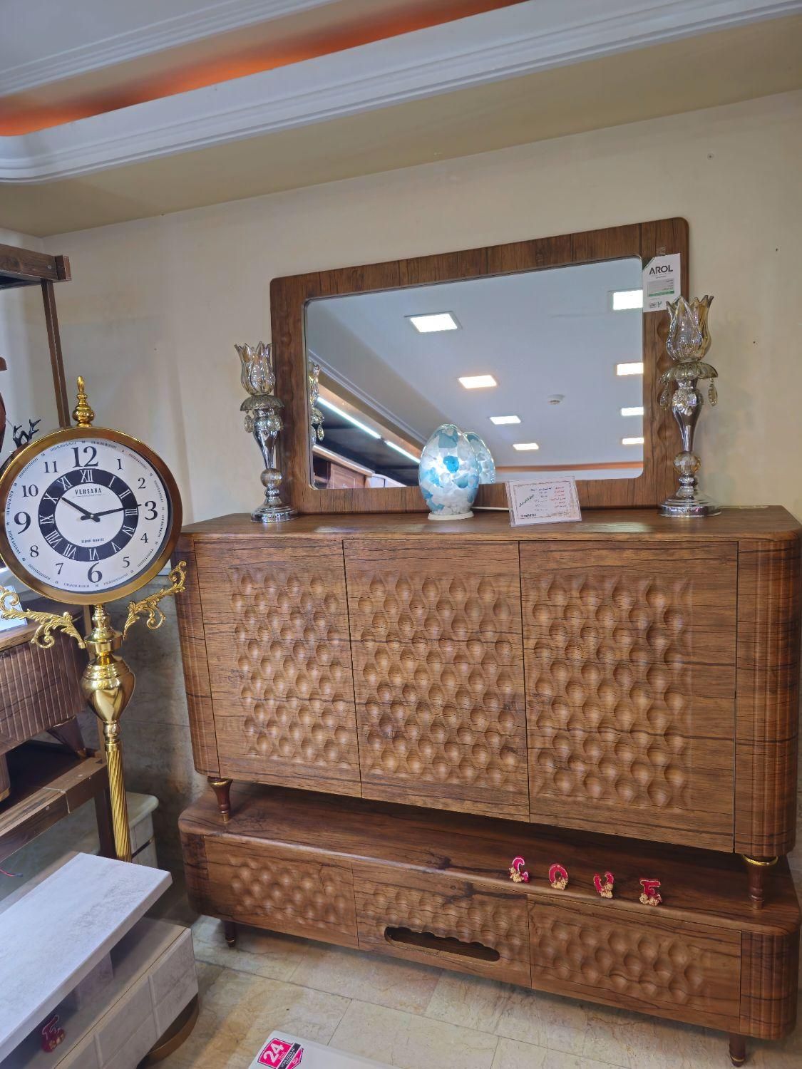 ست آینه کنسول ، میز تلوزیون مدل سالین|بوفه، ویترین، کنسول|تبریز, |دیوار