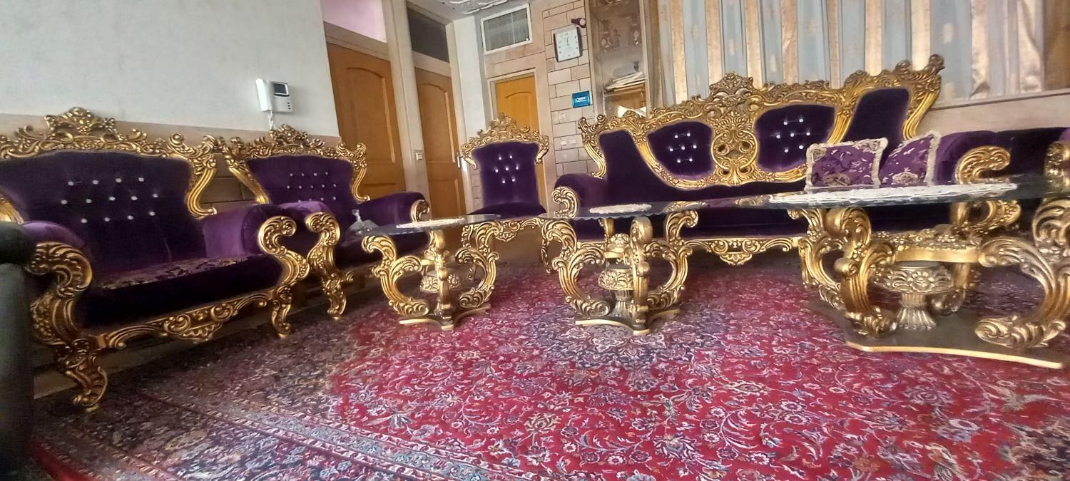 مبلمان 9 نفره به همراه میز و جلو مبلی|مبلمان خانگی و میز عسلی|خمینی‌شهر, |دیوار