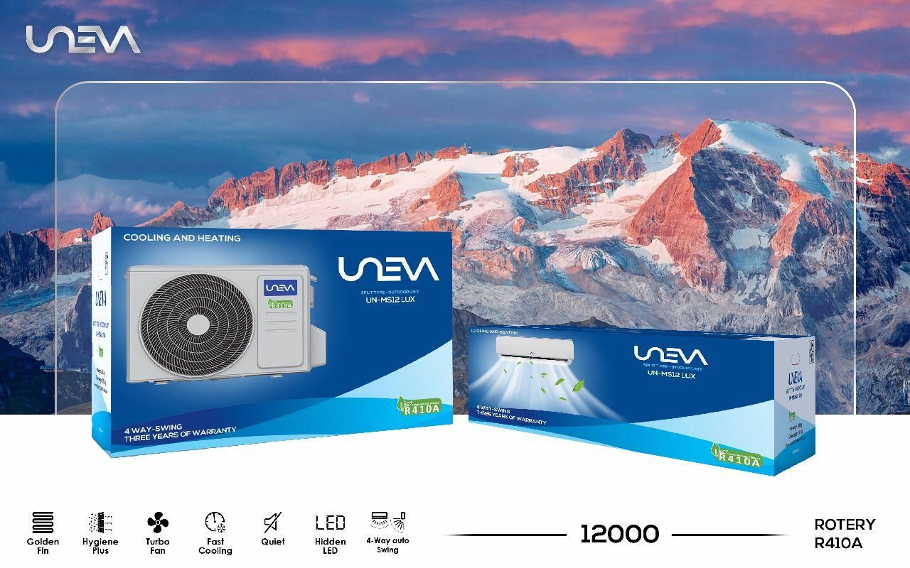 کولرگازی 12هزار برند یونیوا گازR410 مدلUN-MS12 LUX|کولر گازی و فن‌کوئل|مشهد, شهرک رازی (شهرک غرب)|دیوار