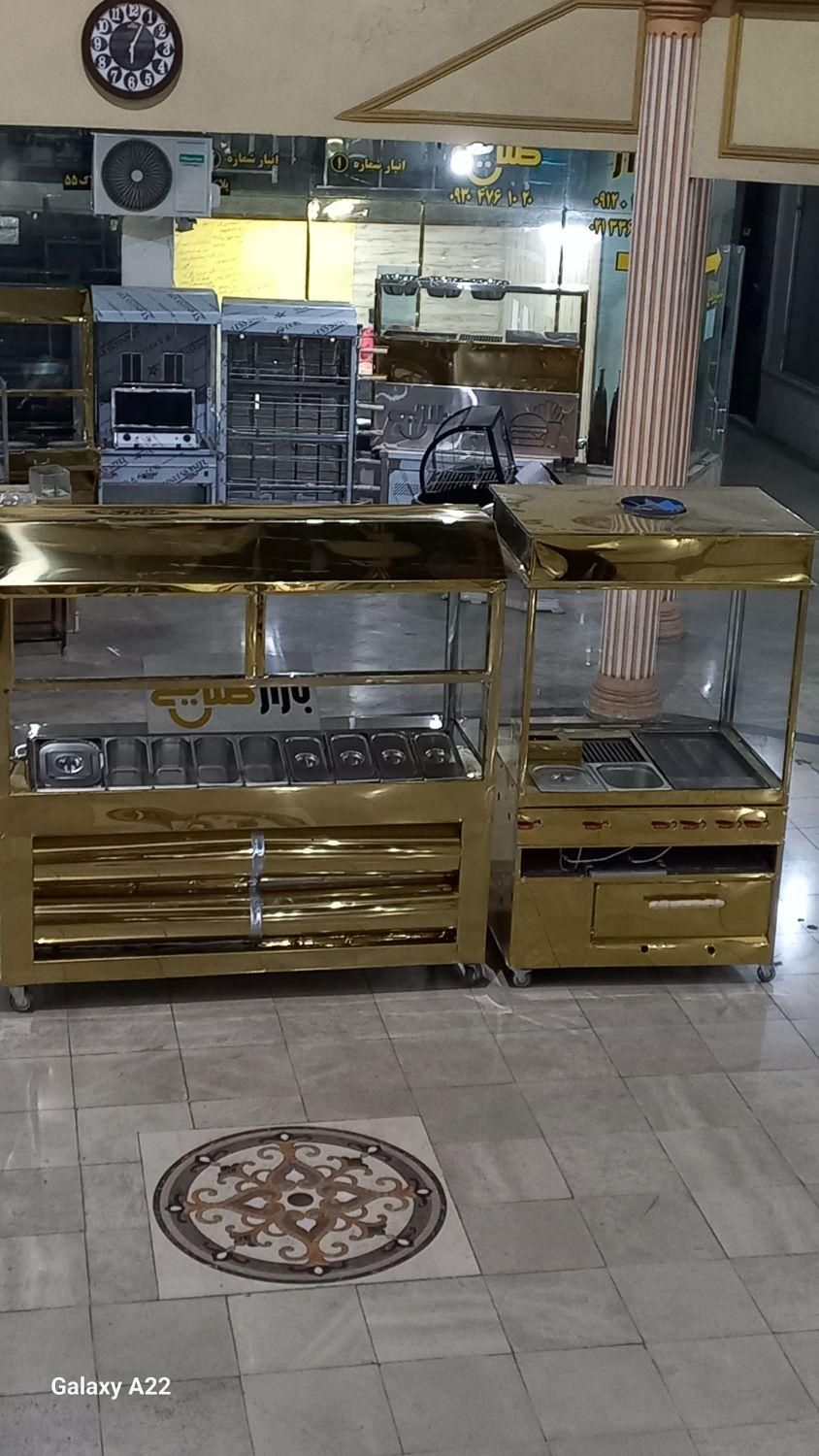 تجهیزات میز سلف طرح نورد کار فر ساندویچی ساندویچ|کافیشاپ و رستوران|اصفهان, تخت فولاد|دیوار