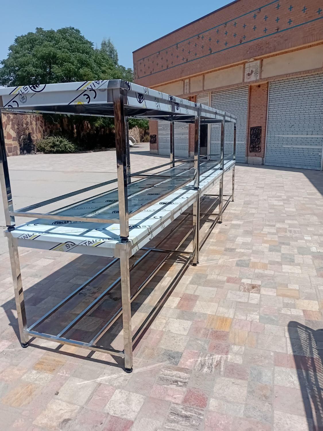 شش عدد میز کار تمام استیل ۱۹۰ سانت در عرض ۹۰|کافی‌شاپ و رستوران|تهران, شکیبا|دیوار