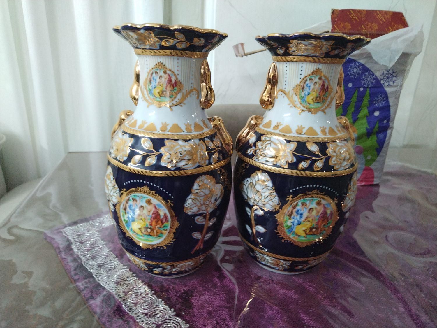 گلدان چینی سرمه ای|صنایع دستی و سایر لوازم تزئینی|تهران, آذری|دیوار