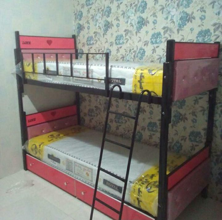 تخت دوطبقه فلزی  کیتی|تخت و سرویس خواب|مشهد, رسالت|دیوار