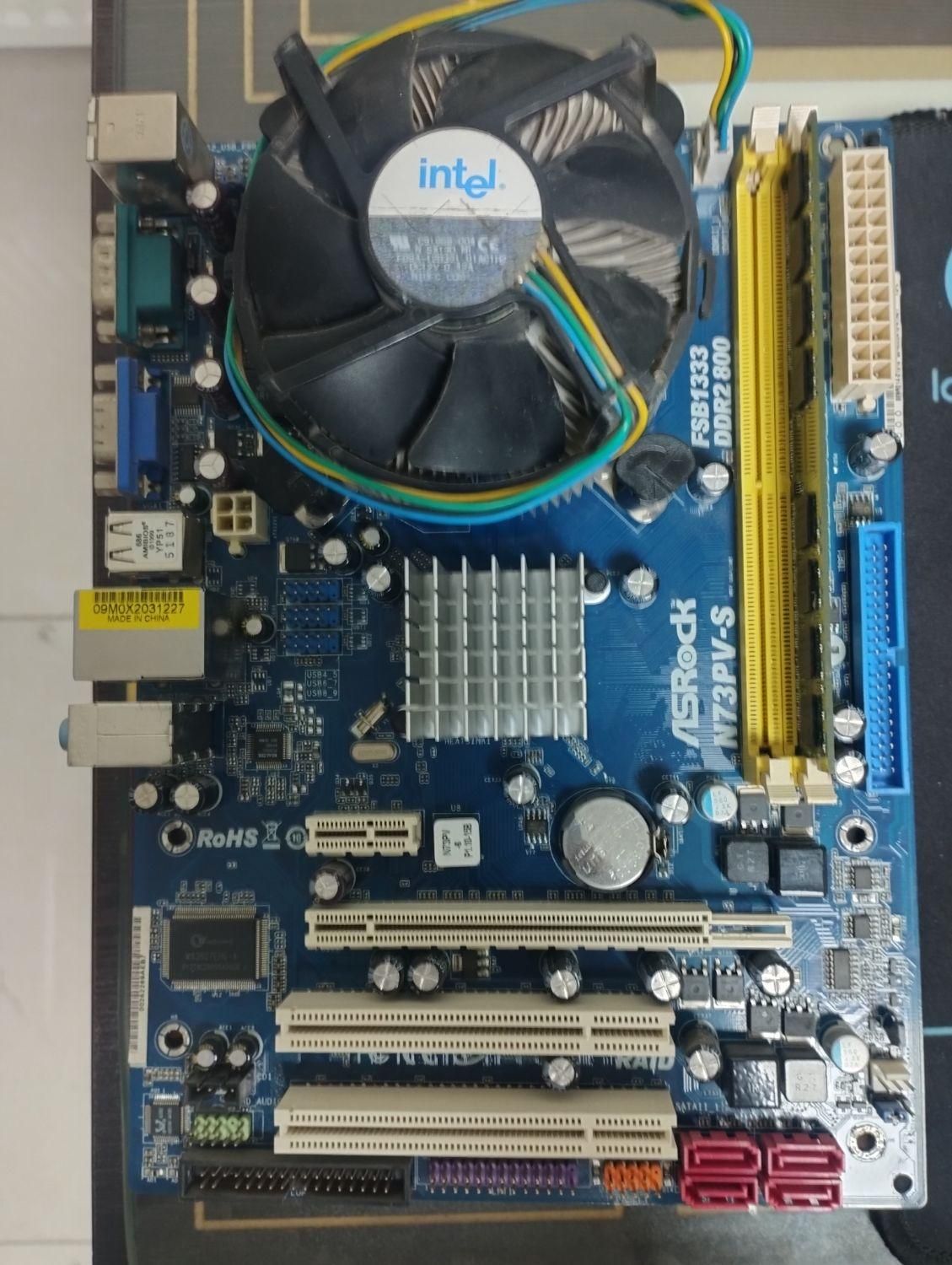 مادربرد ddr2 + رم 2 گیک + cpu + فن|قطعات و لوازم جانبی رایانه|اسلام‌شهر, |دیوار