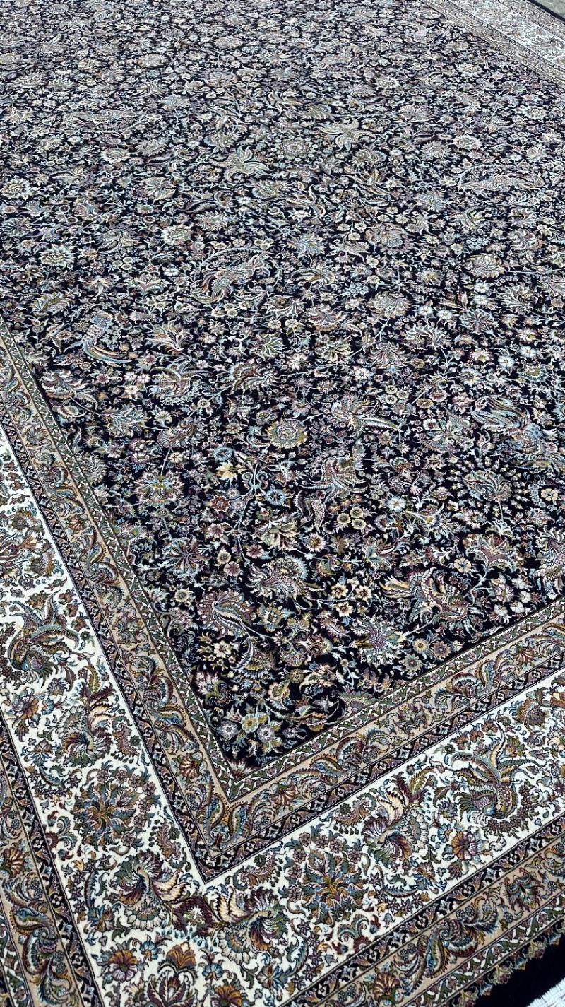 فرش‌قهرمانی ۳عدد ۹متری نگین‌مشهد ۱۲۰۰ شانه اصل|فرش|اراک, |دیوار