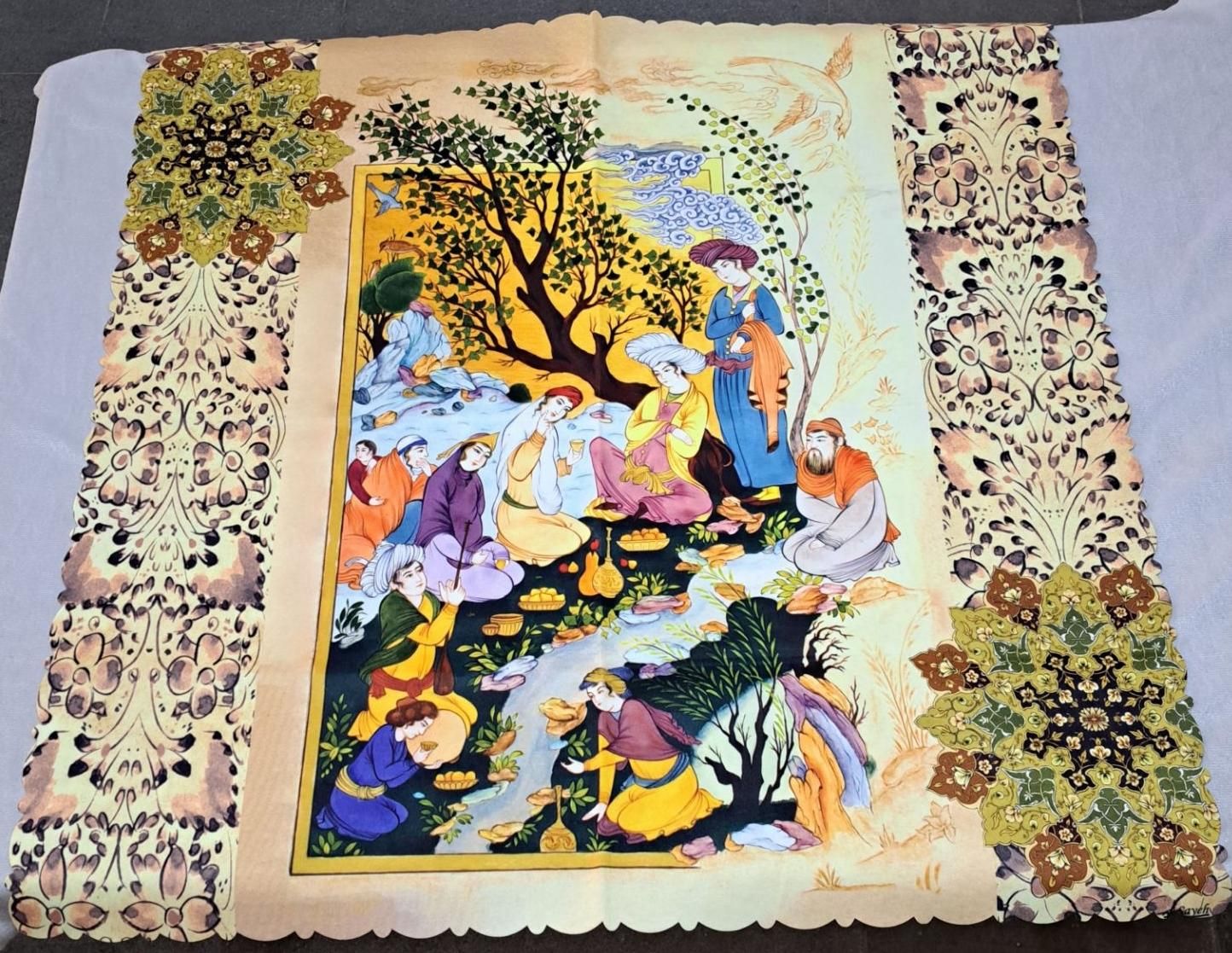 رومیزی مربع تابلویی هفتسین یلدا|پرده، رانر، رومیزی|شیراز, سینما سعدی|دیوار