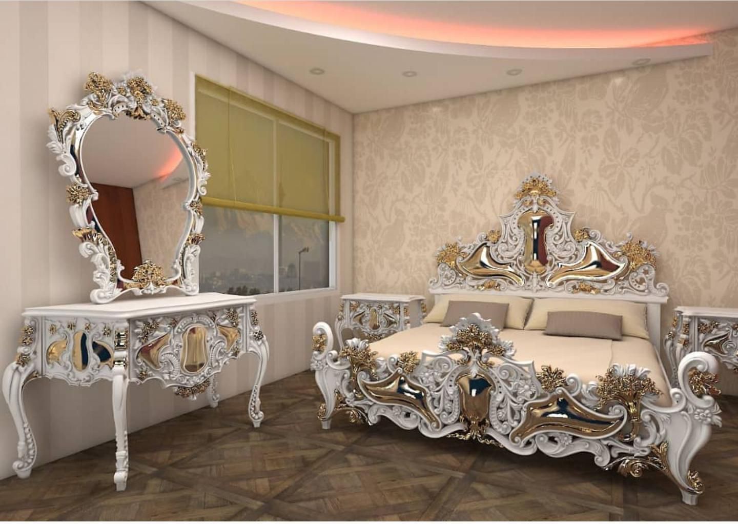 سرویس خواب تمام چوب مدل سه گل|تخت و سرویس خواب|تهران, یافت آباد جنوبی|دیوار