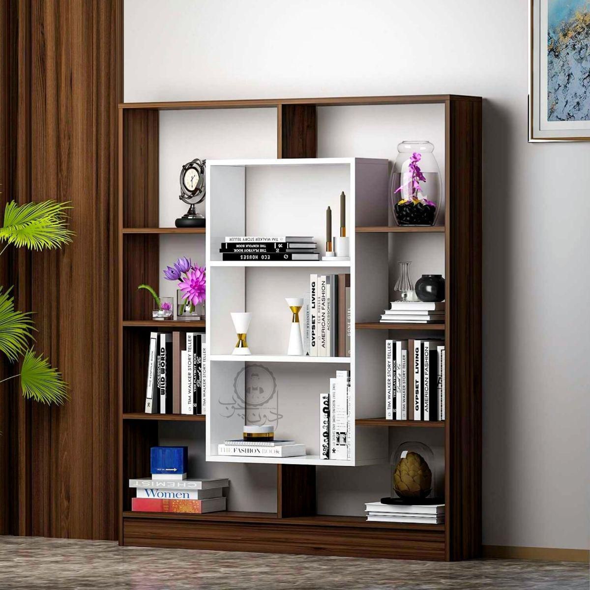 بوفه و کتابخانه مدل ماهان وسط سفید|کتابخانه، شلف، قفسههای دیواری|تبریز, |دیوار