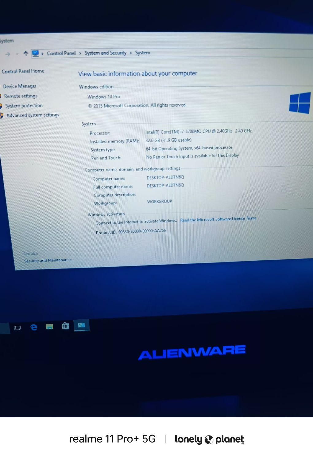 لپ تاپ گیمینگ دل Alienware رم 32|رایانه همراه|کرمان, |دیوار