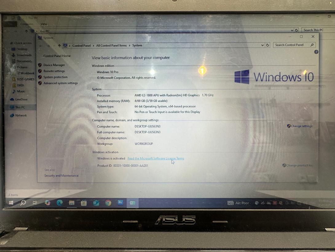 لپ تاپ  Asus x55u|رایانه همراه|تهران, فاطمی|دیوار