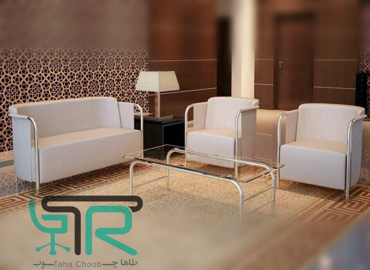 میز ریاستی اداری چستر چرمی سفید مشکی آموزشگاه زبان|دفتر کار|کرج, برغان|دیوار
