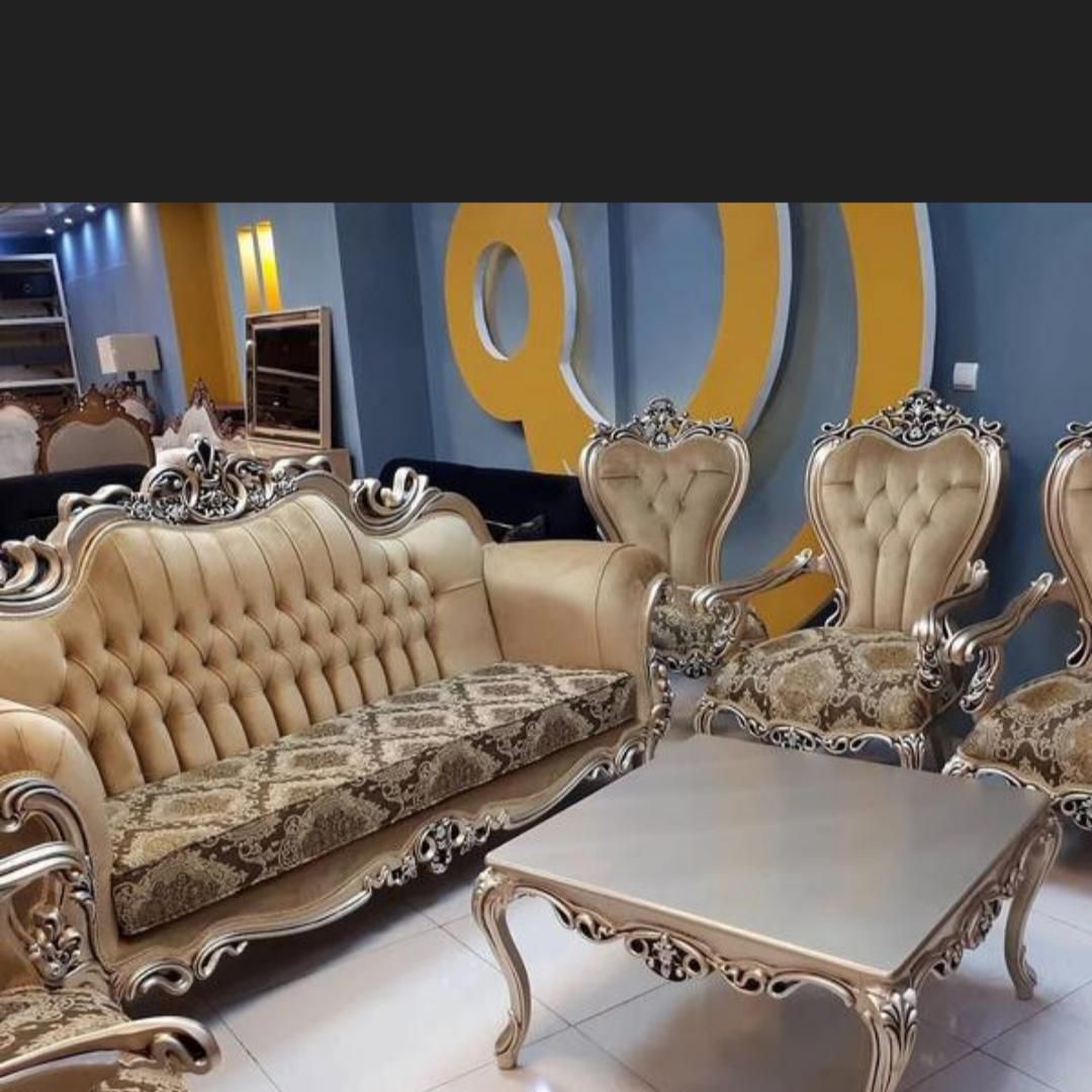 مبل سلطنتی افسون چوب گردو|مبلمان خانگی و میز عسلی|همدان, |دیوار