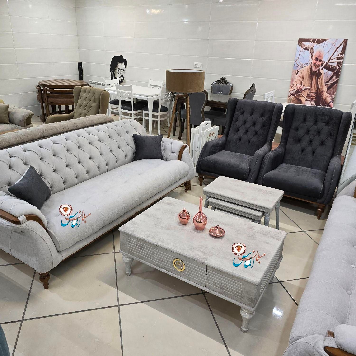 میز عسلی با جلومبلی شرکتی/مبلمان الماس|مبلمان خانگی و میز عسلی|بیرجند, |دیوار