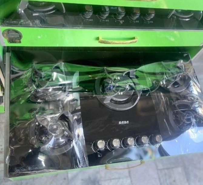 اجاق گاز ۵شعله صفحه شیشه رومیزی مدل M8|اجاق گاز و لوازم برقی پخت‌وپز|رشت, رشتیان|دیوار