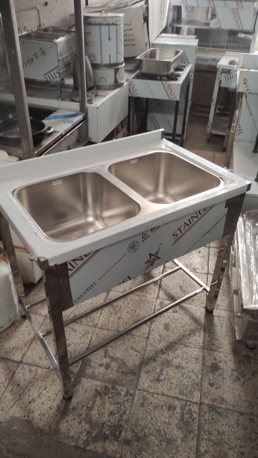 سینک صنعتی پرسی سینگ ترولی آبچکان قفسه کابینت|کافی‌شاپ و رستوران|تهران, نازی‌آباد|دیوار